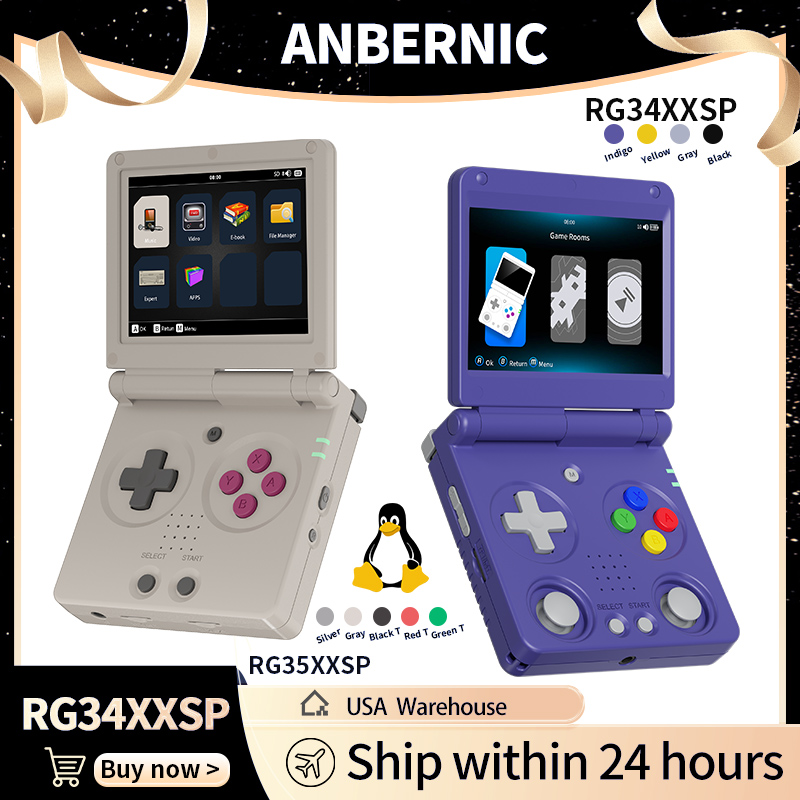Retro Gaming Play Zone - Anbernic RG34XXSP RG35XXSP وحدة تحكم ألعاب