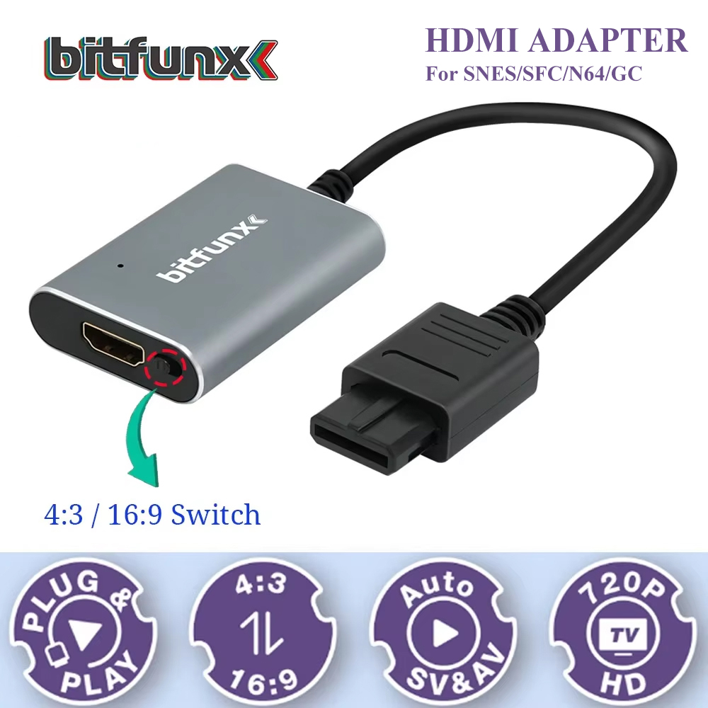 محول فيديو Bitfunx 720P Svideo - مراجعة Retro Gaming Arcade Console وسعره