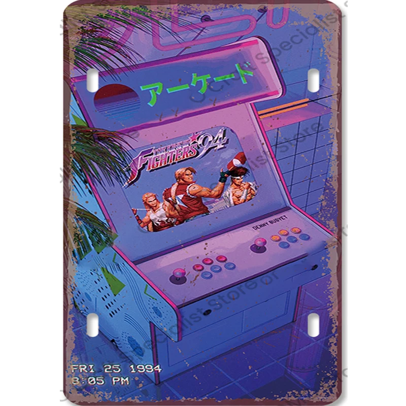 لافتة معدنية للألعاب بتصميم عت - مراجعة Retro Gaming Arcade Console وسعره