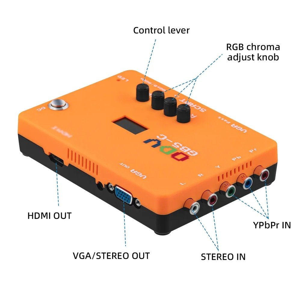 محول ODV-GBS-C AIO OSSC متوافق - مراجعة Retro Gaming Arcade Console وسعره
